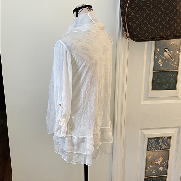 Elegant White Cardigan Sweater - Picture 5 of 11